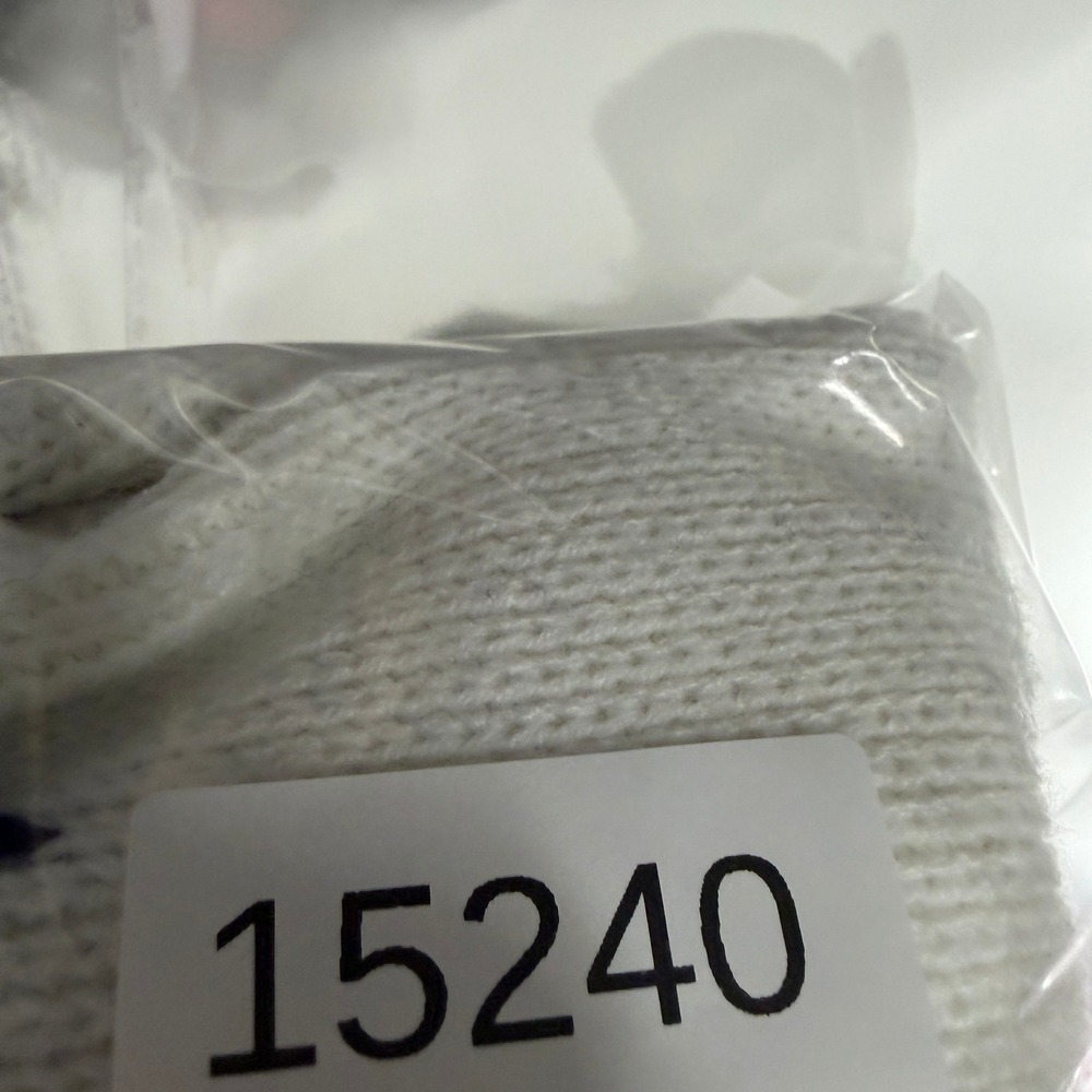 Vintage JCPenney Sweater Large White Fair Isle Mock Neck Vintage Acrylic Knit - Picture 9 of 9